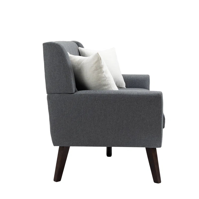 Luxury Sofa Sets: 3-Piece Mid-Century Modern Linen Sofa, Loveseat & 2 Chairs with Tufted Design