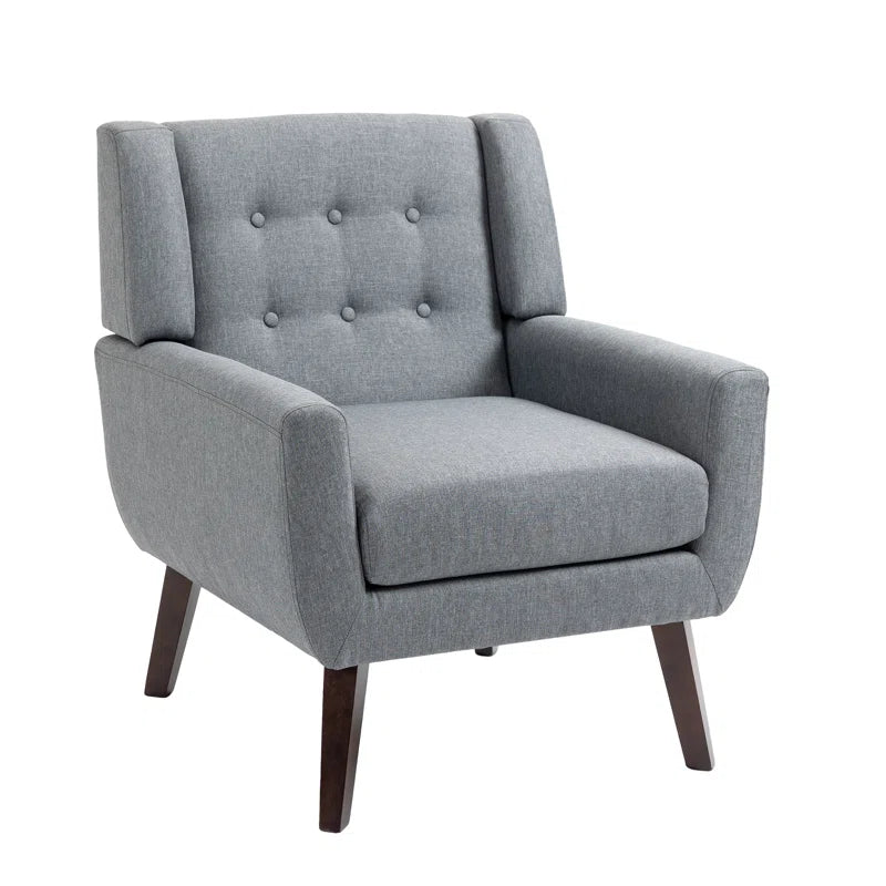Luxury Sofa Sets: 3-Piece Mid-Century Modern Linen Sofa, Loveseat & 2 Chairs with Tufted Design