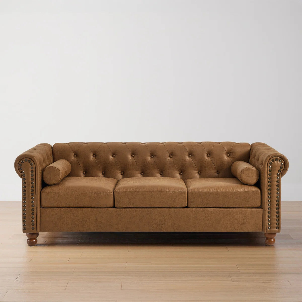 7 Seater Sofa Set: 3-Piece Fabric Leather Living Room Set