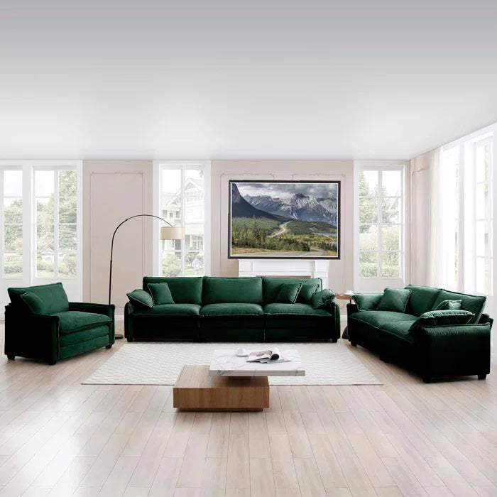 7 seater sofa set: 3-Piece Larger than Sectional with Single, 2-Seater & 3-Seater Sofas