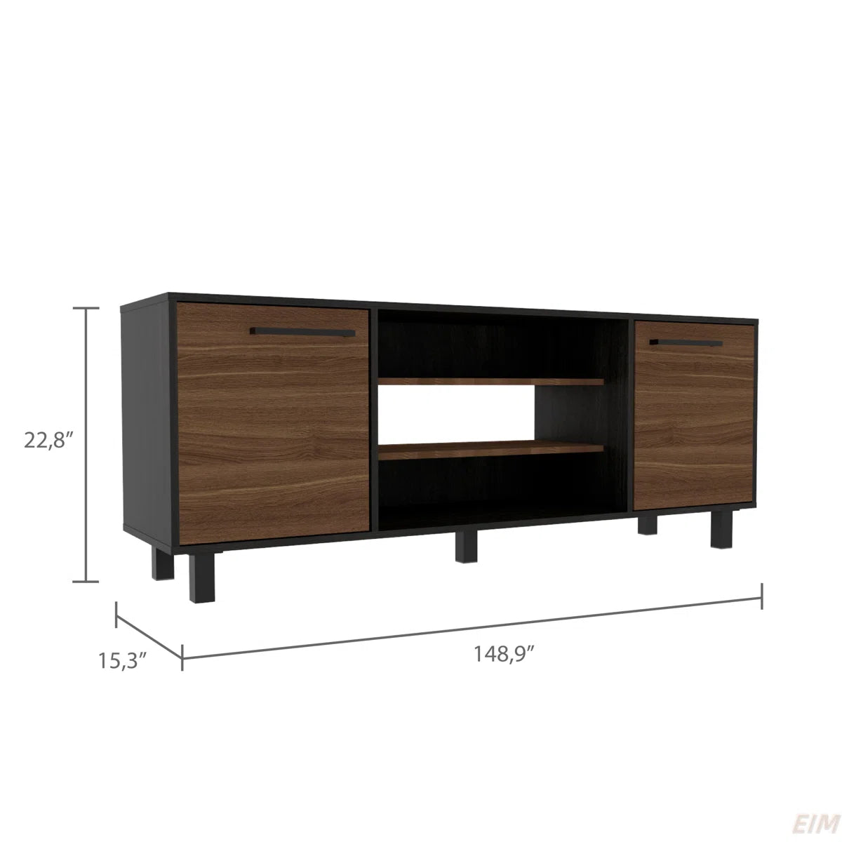 tv panel: Modern tv panel with Six External Shelves, Double Door Cabinet, Storage Spaces For TV´S Up 37"