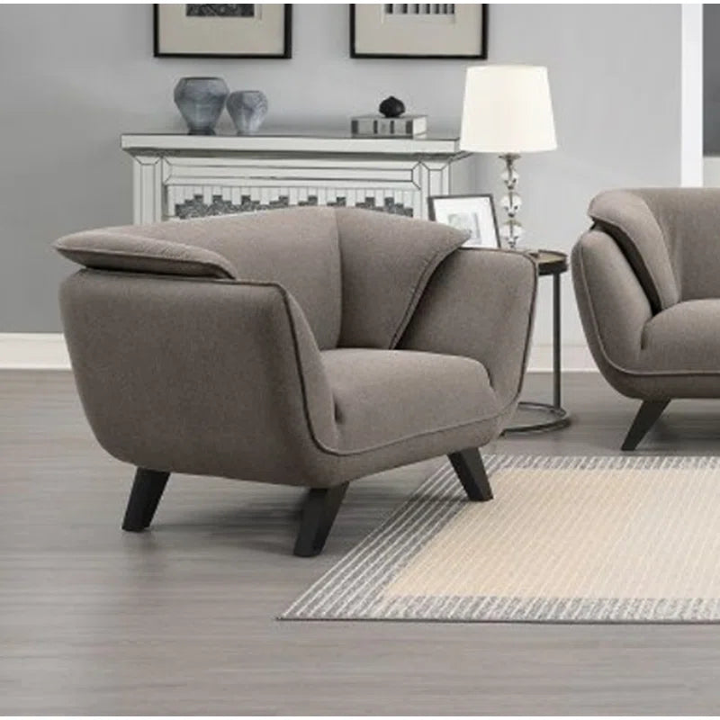 Luxury Sofa Sets: 3-Piece Mid-Century Sofa, Loveseat & Chair Linen Set