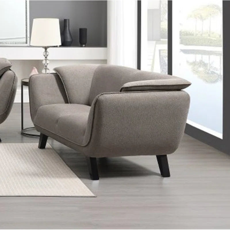 Luxury Sofa Sets: 3-Piece Mid-Century Sofa, Loveseat & Chair Linen Set