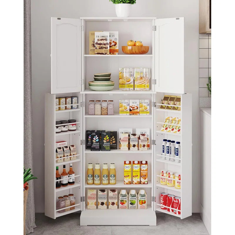 Microwave Stands: Microwave Stand with Storage – 64" Tall Kitchen Pantry with 10 Door Shelves