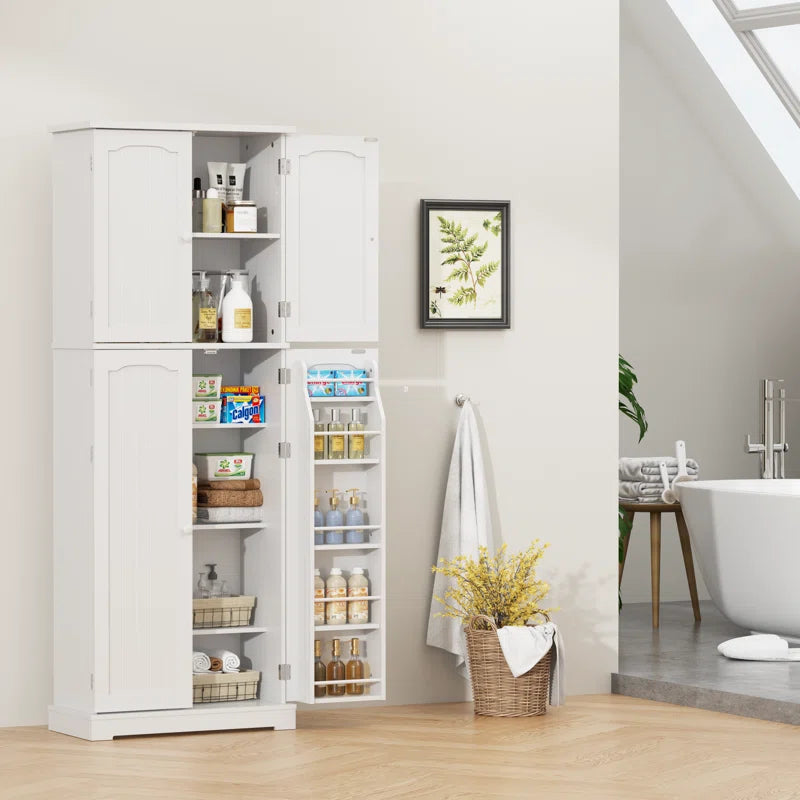 Microwave Stands: Microwave Stand with Storage – 64" Tall Kitchen Pantry with 10 Door Shelves