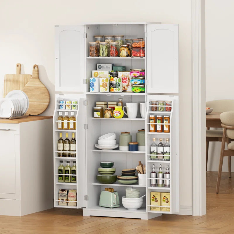 Microwave Stands: Microwave Stand with Storage – 64" Tall Kitchen Pantry with 10 Door Shelves