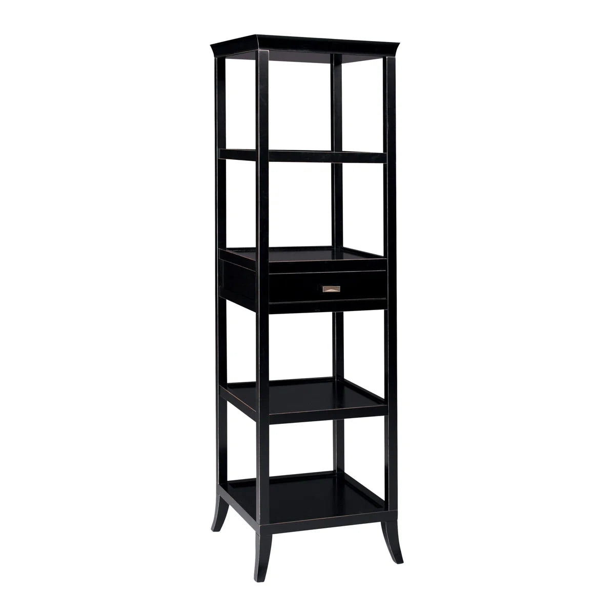Kitchen Racks: 20" wooden baker’s rack with compact shelves for kitchen or coffee station storage
