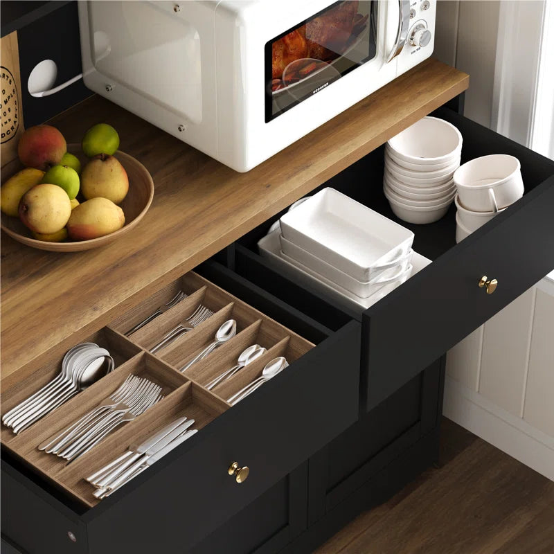 Microwave Stands: 70.9"H Kitchen Pantry With Microwave stands
