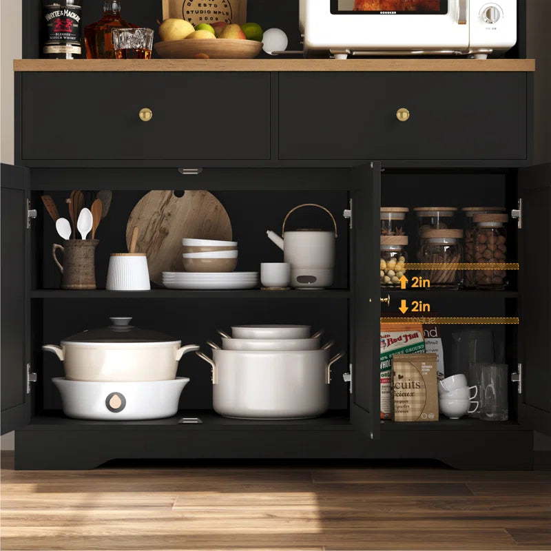 Microwave Stands: 70.9"H Kitchen Pantry With Microwave stands
