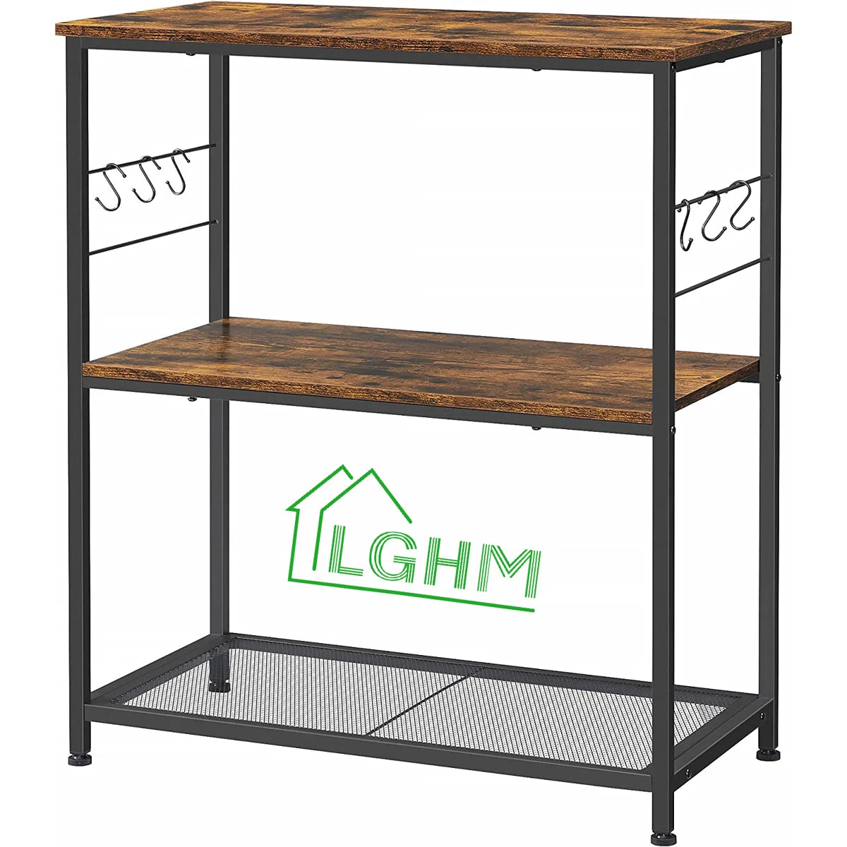 Kitchen Racks: 31.5'' Standard Baker's Rack Made of Wood and Compatible with Microwaves