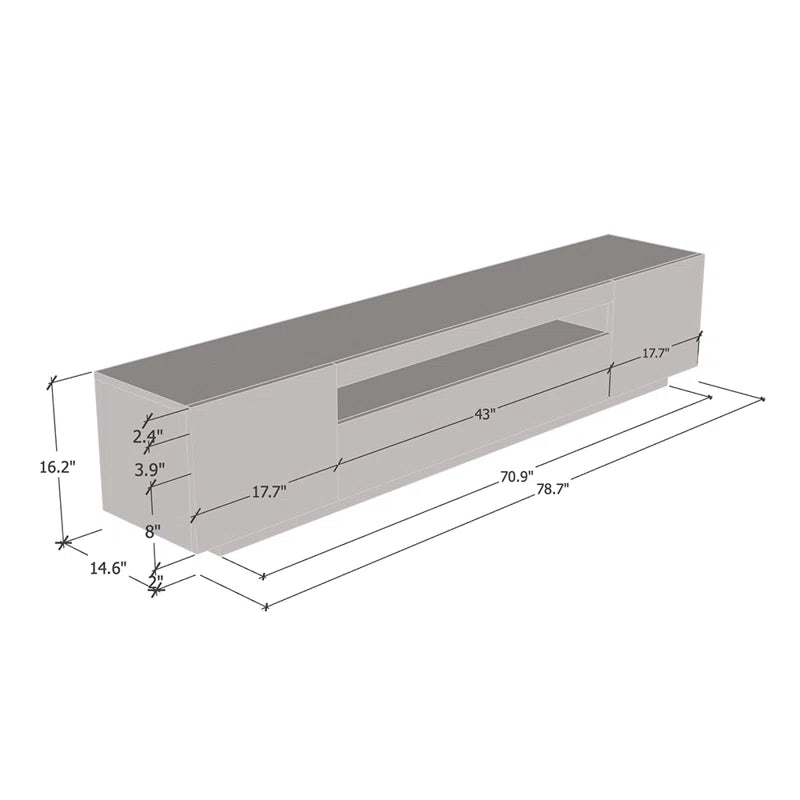 tv panel: Modern TV Console for Screens Up to 79"