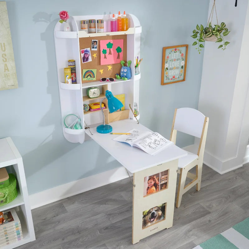 Kids Study Chair: Floating Wall Desk & Chair