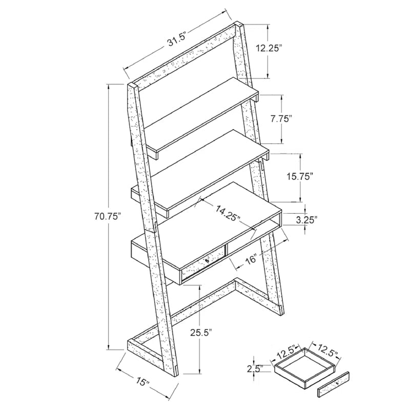 Kids Study Table: 33.75'' Desk