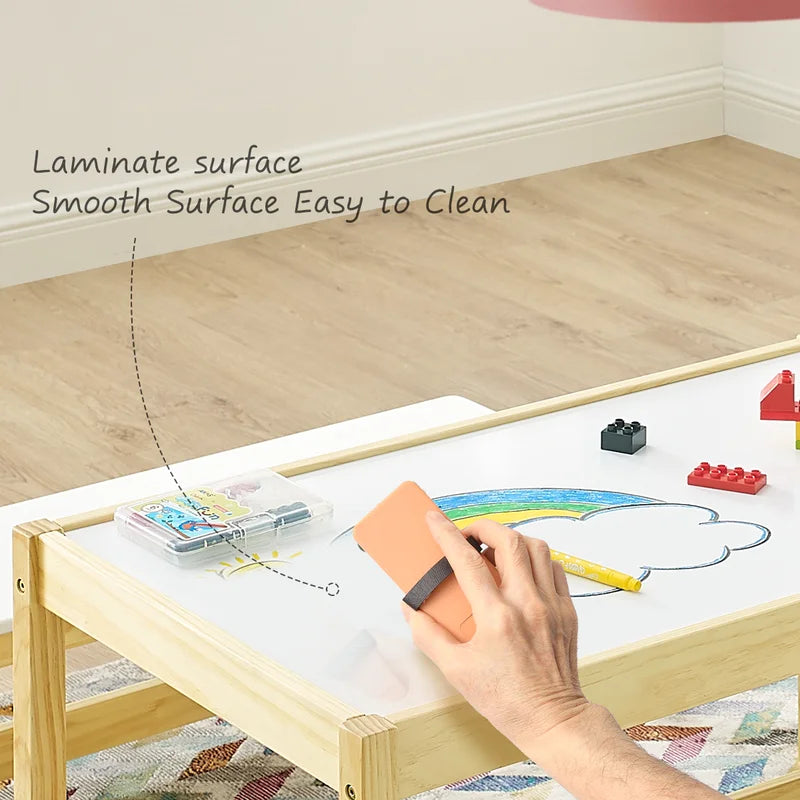 Kids Study Table: 35.43'' Desk Wooden