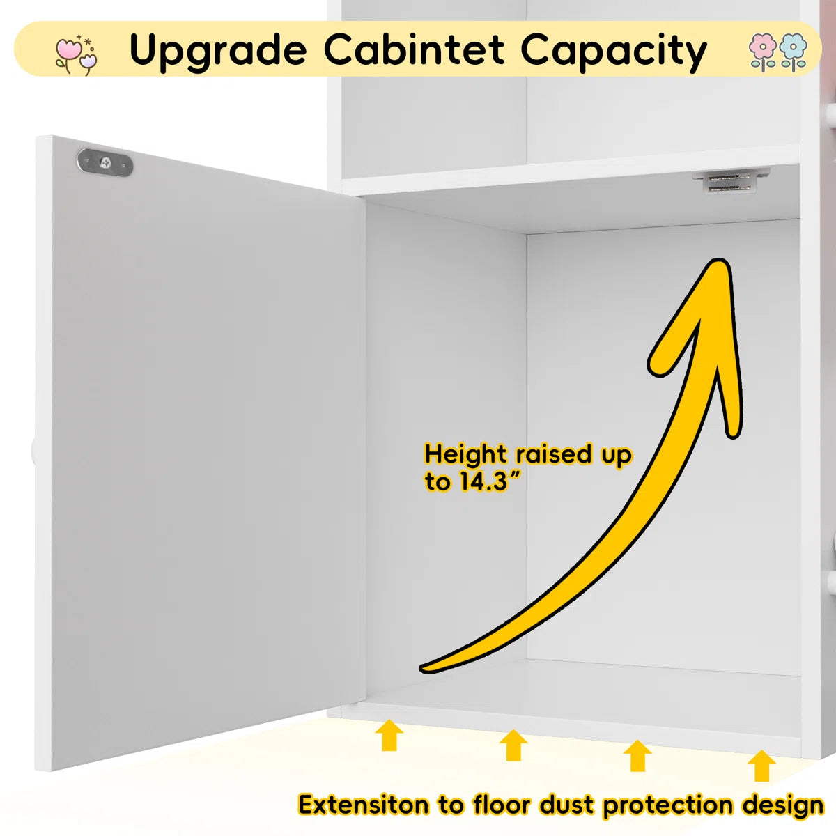 Kids Toy Storage Unit: 55.7" Wide Multi-Bin Organiser with Book Shelves & Cabinets