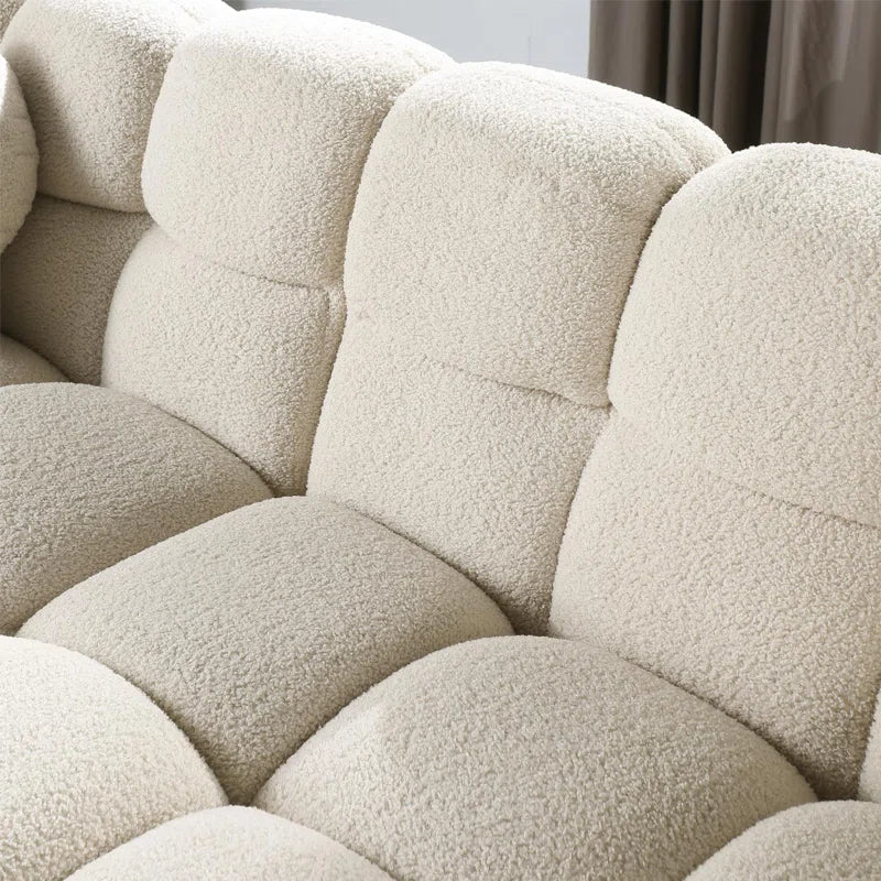 Luxury Sofa Sets: Cosy 2-Piece Sofa and Loveseat Set with Plush Bouclé Upholstery