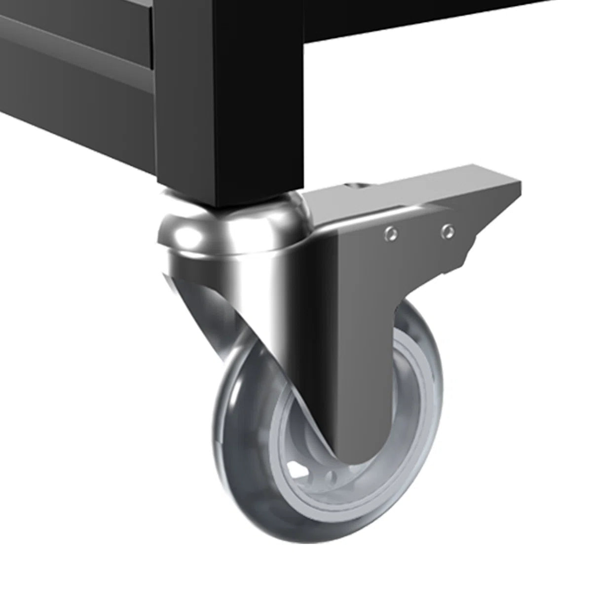 Kitchen Rack: Kitchen Island Rolling Cart Island with Stainless Steel Top and Locking Wheels