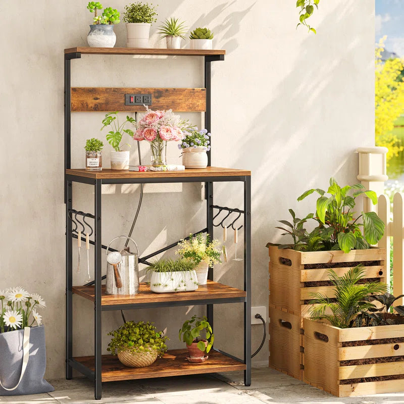 Kitchen Racks: with Power Outlet, Microwave Stand & Storage Shelf