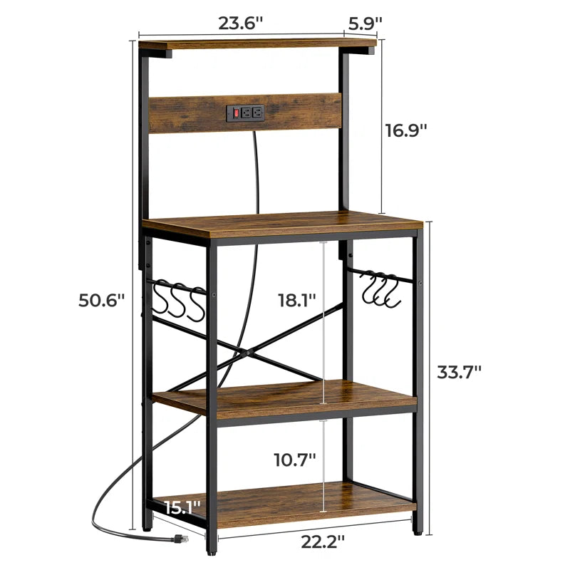Kitchen Racks: with Power Outlet, Microwave Stand & Storage Shelf