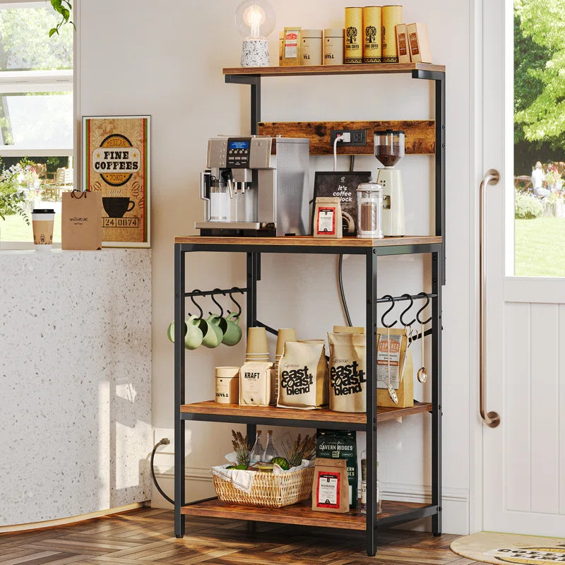 Kitchen Racks: with Power Outlet, Microwave Stand & Storage Shelf