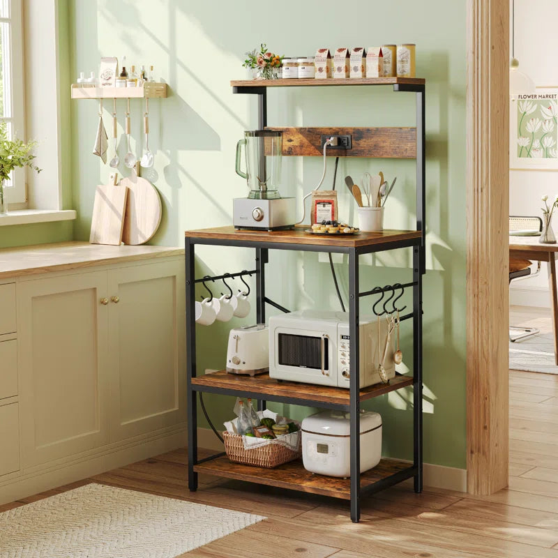 Kitchen Racks: with Power Outlet, Microwave Stand & Storage Shelf