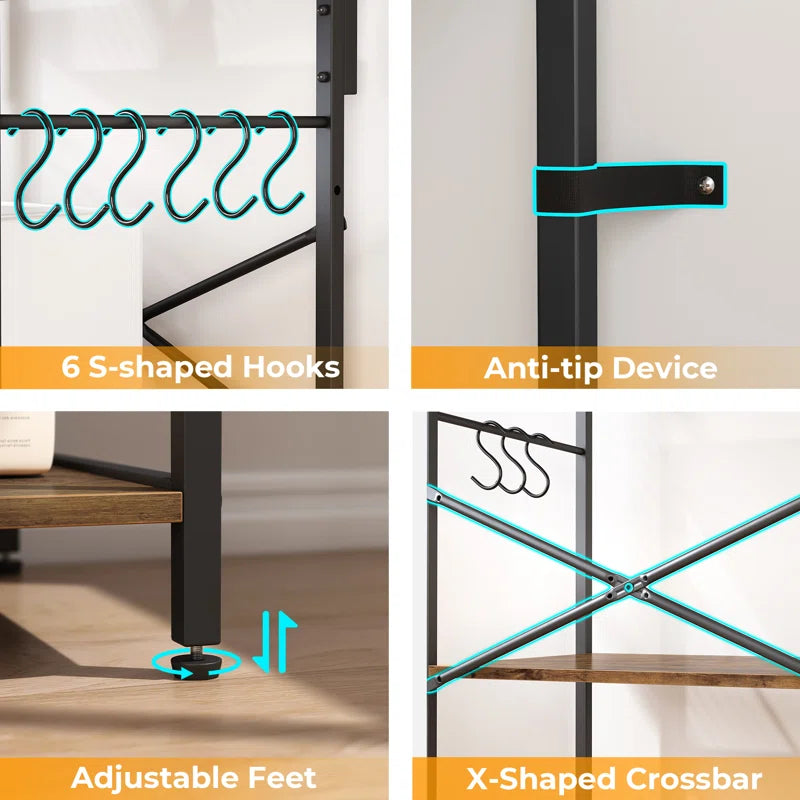 Kitchen Racks: with Power Outlet, Microwave Stand & Storage Shelf
