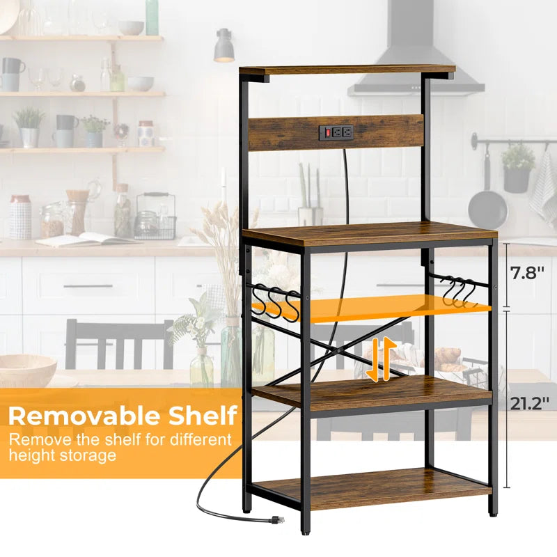 Kitchen Racks: with Power Outlet, Microwave Stand & Storage Shelf