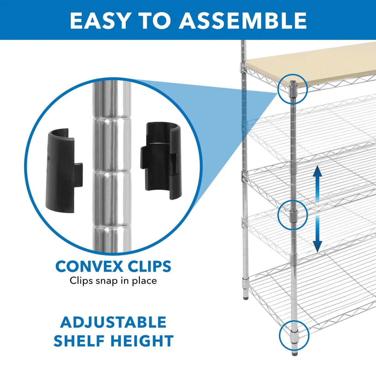 Kitchen Racks: A Baker's Rack in the Kitchen with a Wood Table and Storage