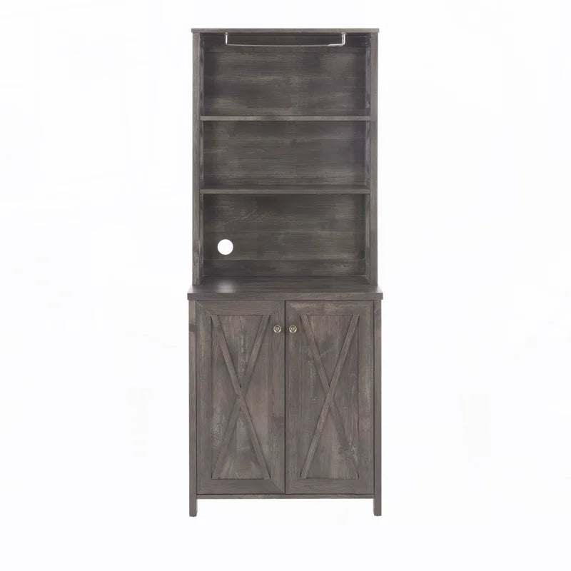 Microwave Stands: Kitchen Hutch with Microwave Stand Metal Frame