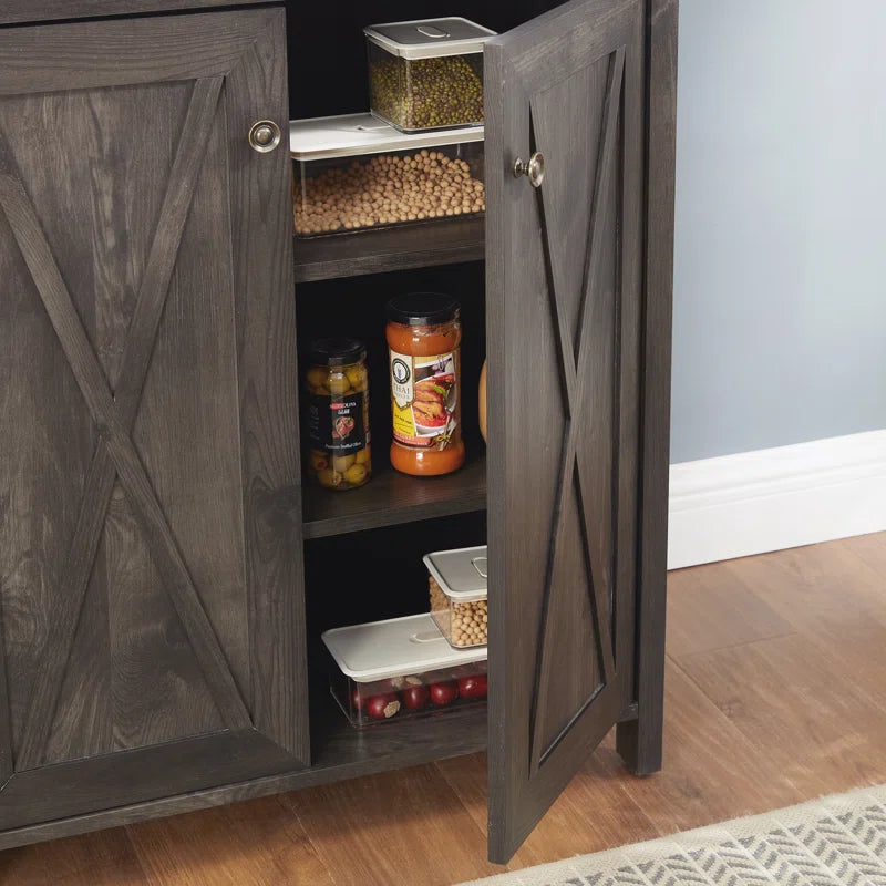 Microwave Stands: Kitchen Hutch with Microwave Stand Metal Frame