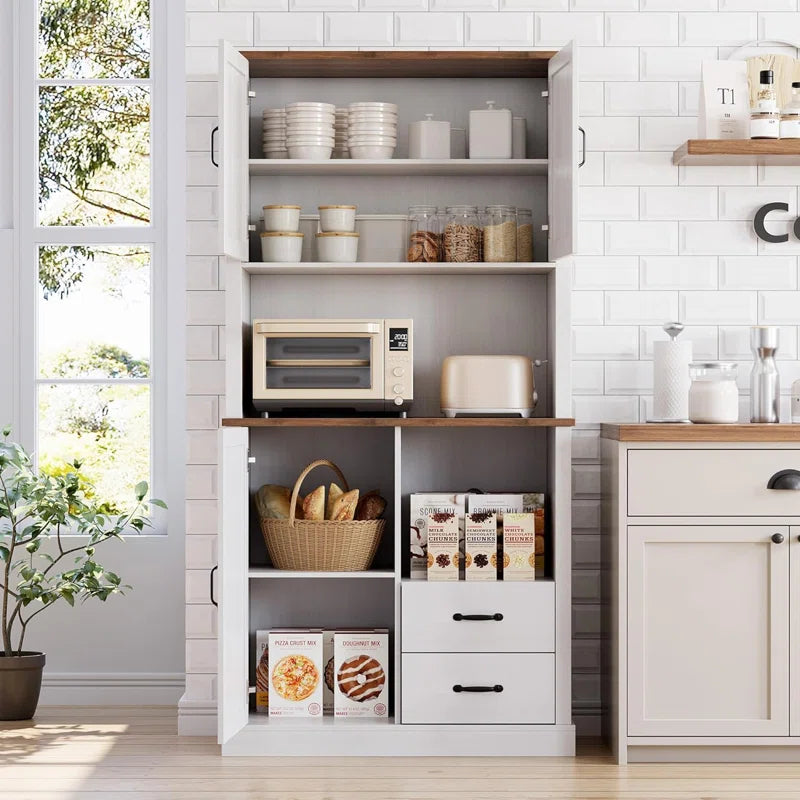 Microwave Stands: Modern Kitchen Pantry with Microwave Stands