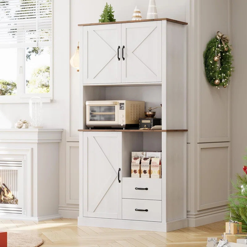 Microwave Stands: Modern Kitchen Pantry with Microwave Stands