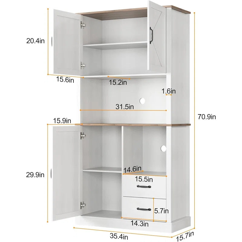 Microwave Stands: Modern Kitchen Pantry with Microwave Stands