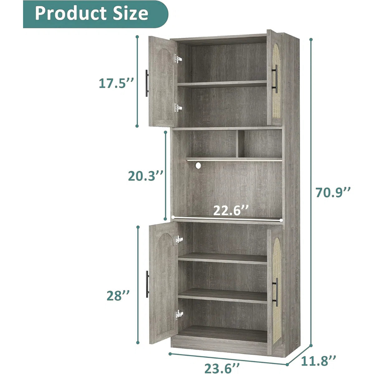 Microwave Stands: Stylish Microwave Stands with Cabinet and LED Lighting