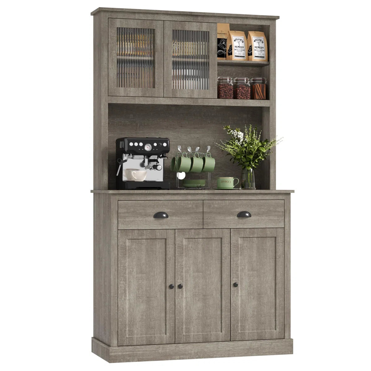 Microwave Stands: Microwave Stands with Pantry Cabinet – Space-Saving Kitchen Storage Unit