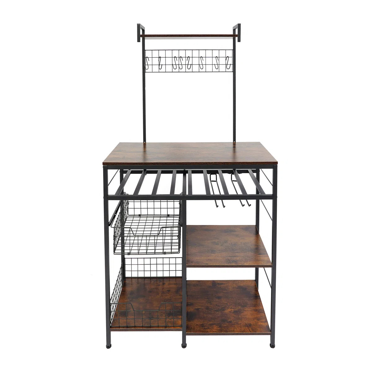 Kitchen Racks: Useful Storage Shelf with Hooks for the Kitchen
