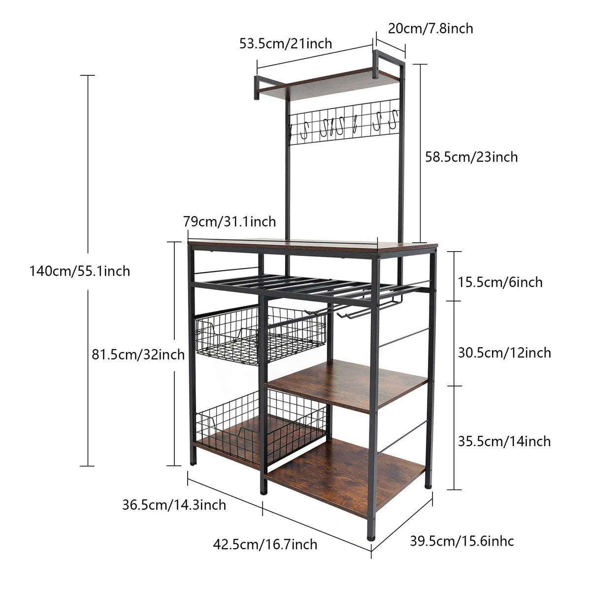 Kitchen Racks: Useful Storage Shelf with Hooks for the Kitchen