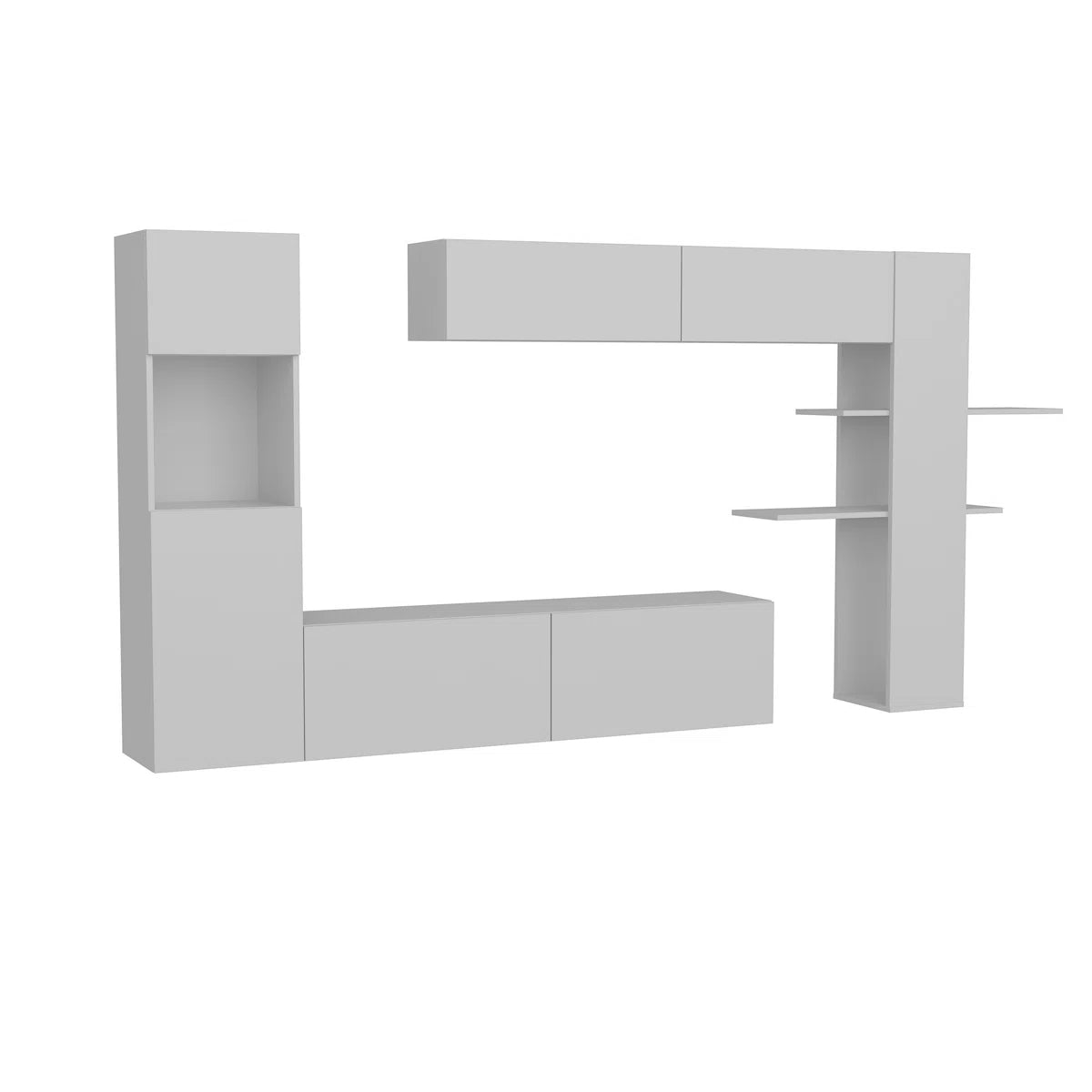 tv panel: Modern media center for up to 60" TVs with organized storage