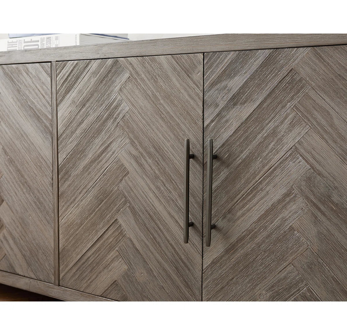 tv panel: Modern tv panel fits up to 85" screens, with storage and shelves