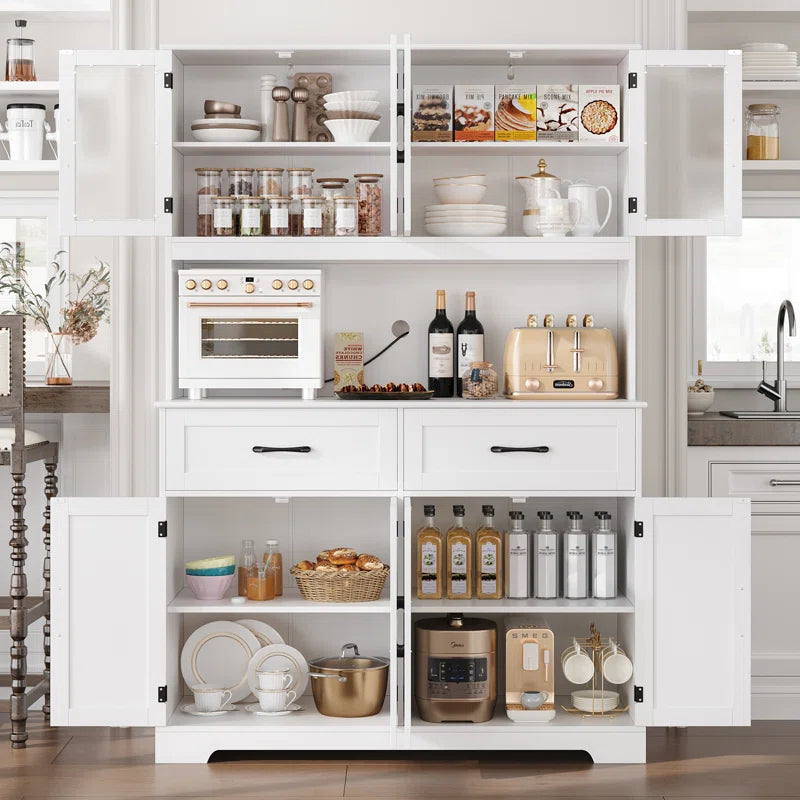 Microwave Stands :70.2" Pantry Cabinet with Microwave Hutch