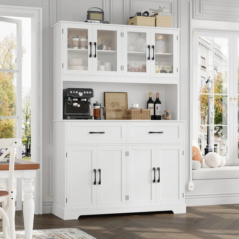 Microwave Stands :70.2" Pantry Cabinet with Microwave Hutch