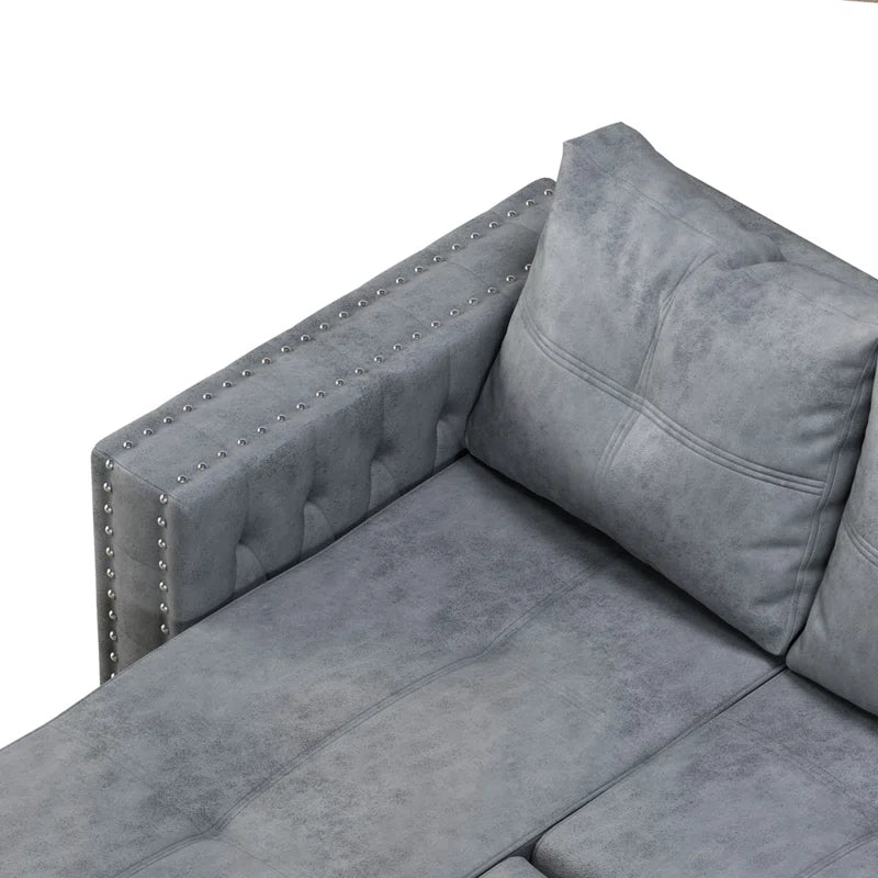 L Shape Sofa Cum Bed: 90.5'' Upholstered Sofa Bed