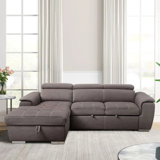 L Shape Sofa Cum Bed: Leather Sectional Sofa Bed