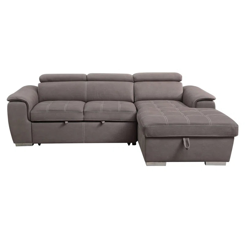 L Shape Sofa Cum Bed: Leather Sectional Sofa Bed