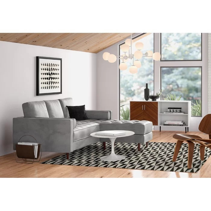 L Shape Sofa Set: 84" Wide Reversible Sofa and Chaise