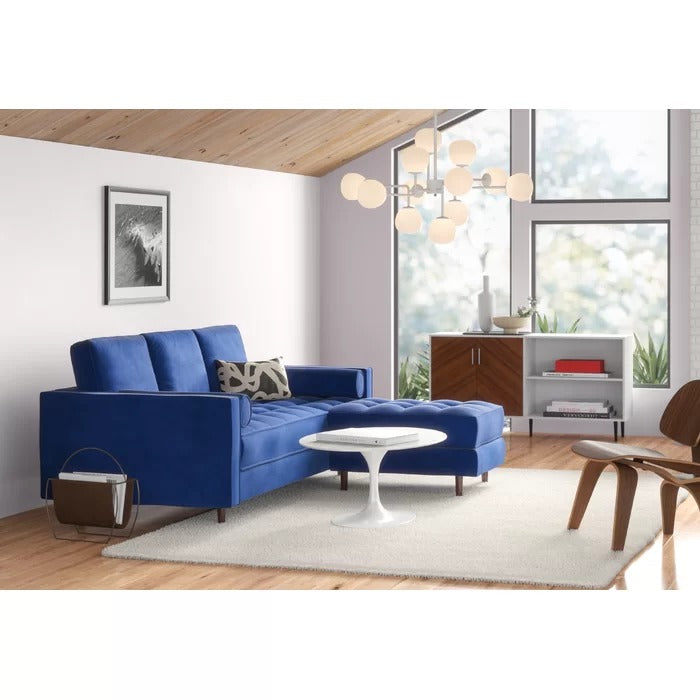 L Shape Sofa Set: 84" Wide Reversible Sofa and Chaise