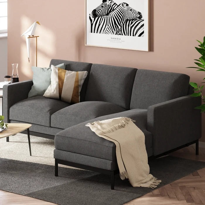 L Shape Sofa Set: Compact Contemporary Design