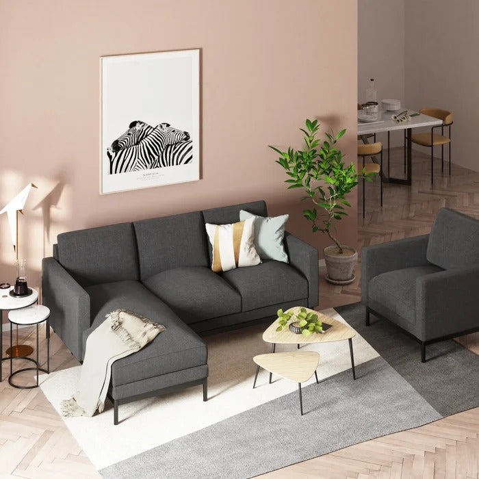 L Shape Sofa Set: Compact Contemporary Design