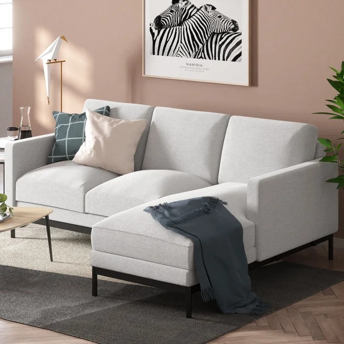 L Shape Sofa Set: Compact Contemporary Design