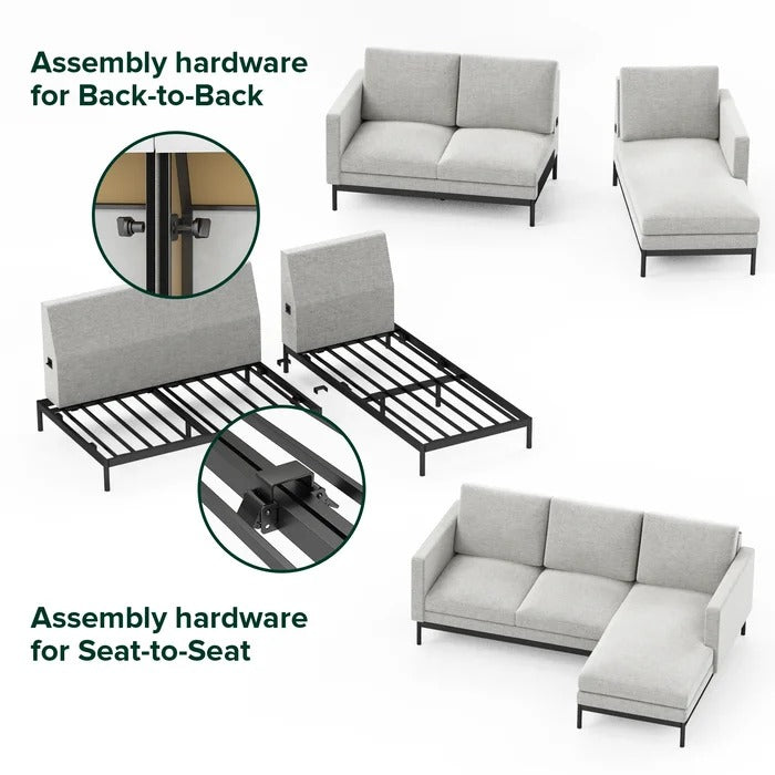 L Shape Sofa Set: Compact Contemporary Design